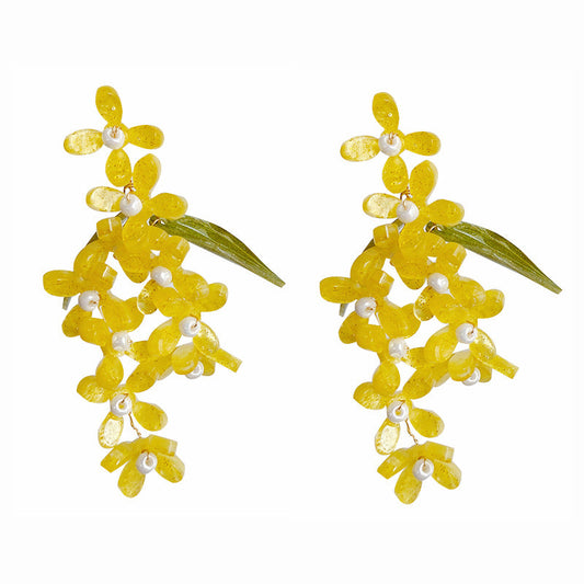 Sweet Osmanthus flower earrings
