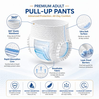 360° Leak Proof Adult Pull-Up Pants 💧 Ultimate Comfort