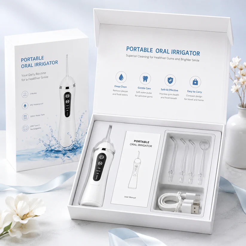 Cordless water flosser product kit
