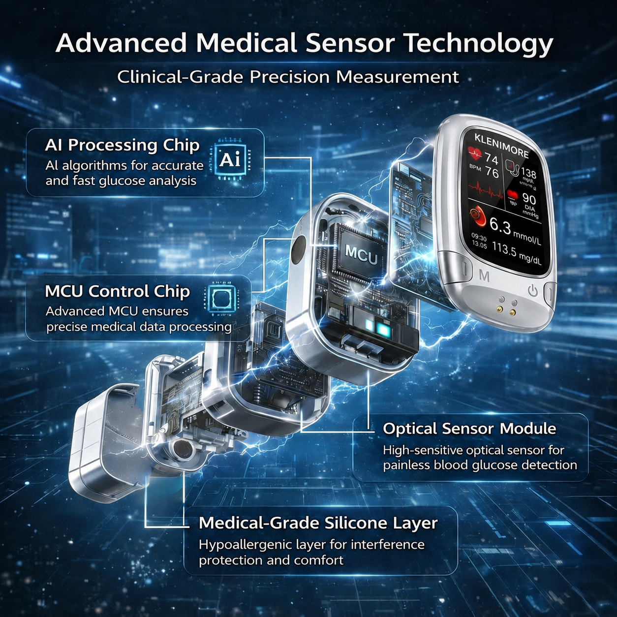 🔥Final 3 Hours: 70% OFF🏆Develops Newly Launched Non-Invasive Smart Blood Sugar Tracking Device✅TGA Approved